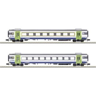 MiniTrix 18294 N set van 2 personenrijtuigen GoldenPassLine van de BLS