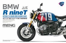 MENG-Model MT-003t BMW R nineT Option 719 Mars Red/CosmicBlue (Pre-colored Edition) Bouwpakket Schaal 1:9