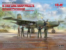 ICM 48280 B-26K with USAF Pilots & Ground Personnel Bouwpakket Schaal 1:48