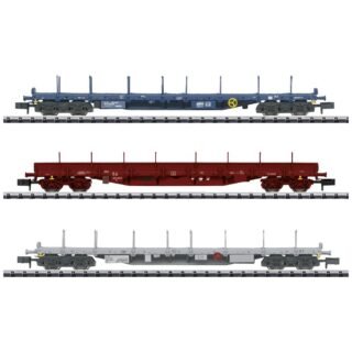 MiniTrix 18723 N set van 3 platte wagens van de NMBS/SNCB / CFL
