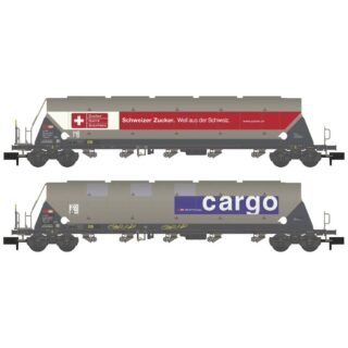 Hobbytrain H23479 N set van 2 silowagens met tagnps van de SBB Cargo