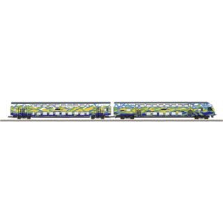 Märklin 87307 Z dubbeldekswagenset Touristik 2 van de DB AG Dubbellaags stuur- en middenrijtuig