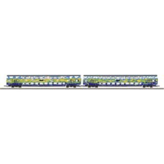 Märklin 87306 Z dubbeldekswagenset Touristik 1 van de DB AG 2 dubbellaags middenrijtuigen