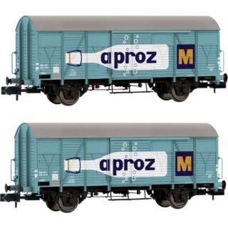 Arnold HN6683 N set van 2 overdekte goederenwagens K4 „APROZ” van de SBB