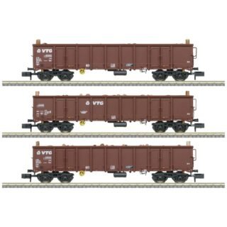 MiniTrix 18288 N set van 3 hoogbordewagons Eanos van de VTG, MHI