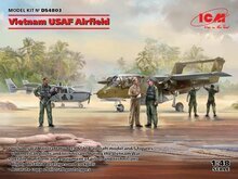 ICM DS4803 Vietnam USAF Airfield(Cessna O-2A,OV-10 Bronco,US Pil&Gro.Pers(Viet.War)5 fig Bouwpakket Schaal 1:48