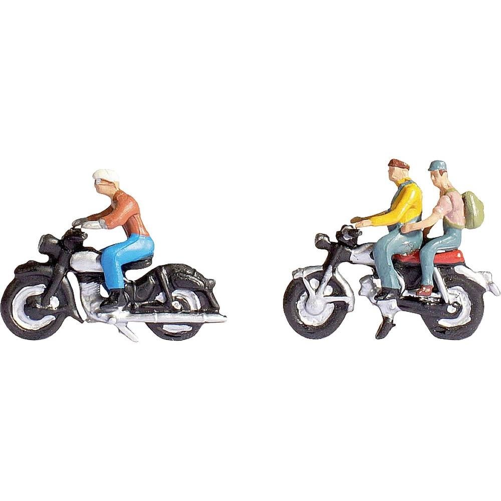 NOCH 12970 N Motorfiets figuren Geverfd, Scène met geluid