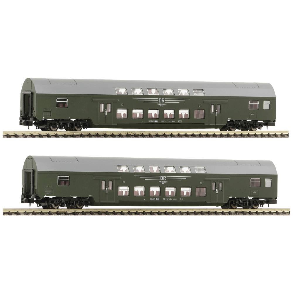 Fleischmann 6260042 N set van 2: Dubbeldeksrijtuig, DR Twee dubbeldekswagons, geslacht DBmue