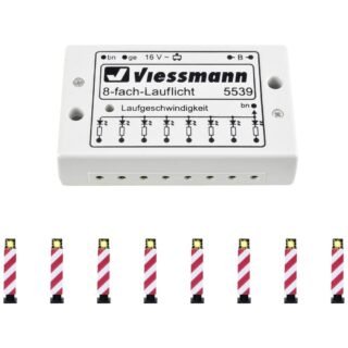 Viessmann Modelltechnik 5040 H0 Set van 8 stuks Waarschuwingspaal Met knipperschakeling Functioneel model