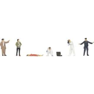 NOCH 0015071 H0 Plaats delict figuren Kant-en-klaar model, Kunststof model, Handbeschilderd, Liggend, Staand