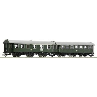 Roco 6200123 H0 2-delige set 1 ombouwwagen van de DB 1e/2e Klasse wagens, genus AB3yg, 2e klas rijtuigen, genus B3yge