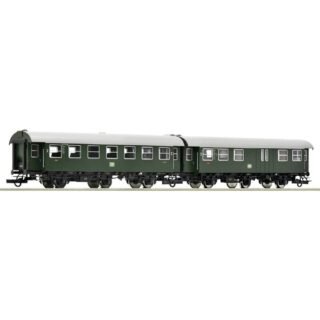 Roco 6200124 H0 2-delige set 2 ombouwwagens van de DB Wagons 2e klasse klasse klasse B3yge, wagon 2e klas met bagagedrager genus BD3yg