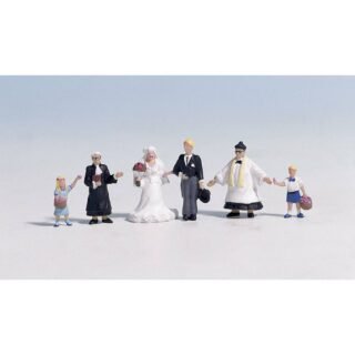 NOCH 15860 H0 Bruiloft figuren Geverfd, Staand