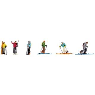NOCH 15823 H0 Skiërs figuren Geverfd