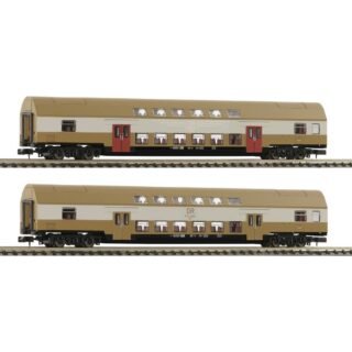 Fleischmann 6260075 N set van 2: Dubbeldeksrijtuig DBmue van de DR