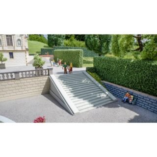 NOCH 0058316 H0 vrije trap, recht, 2 stuks Geverfd