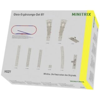 N Minitrix rails 14321 Uitbreidingsset, Betonnen dwarsliggers 1 stuk(s)