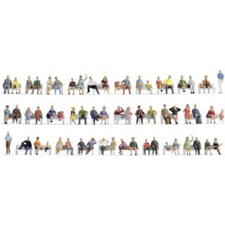 NOCH 18402 H0 Passanten. figuren Geverfd, Zittend