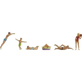 NOCH 0015849 H0 Aan het zwemmen figuren Handbeschilderd, Staand, Liggend