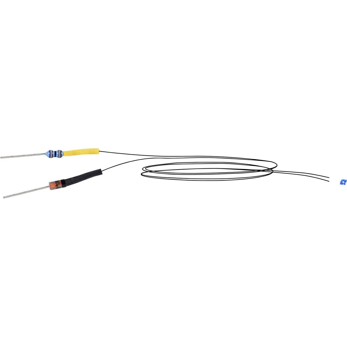 Viessmann Modelltechnik 3564 LED mit Kabel, blau 5er LED Met kabel Blauw 5 stuk(s)