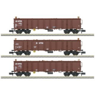 MiniTrix 18288 N set van 3 hoogbordewagons Eanos van de VTG, MHI