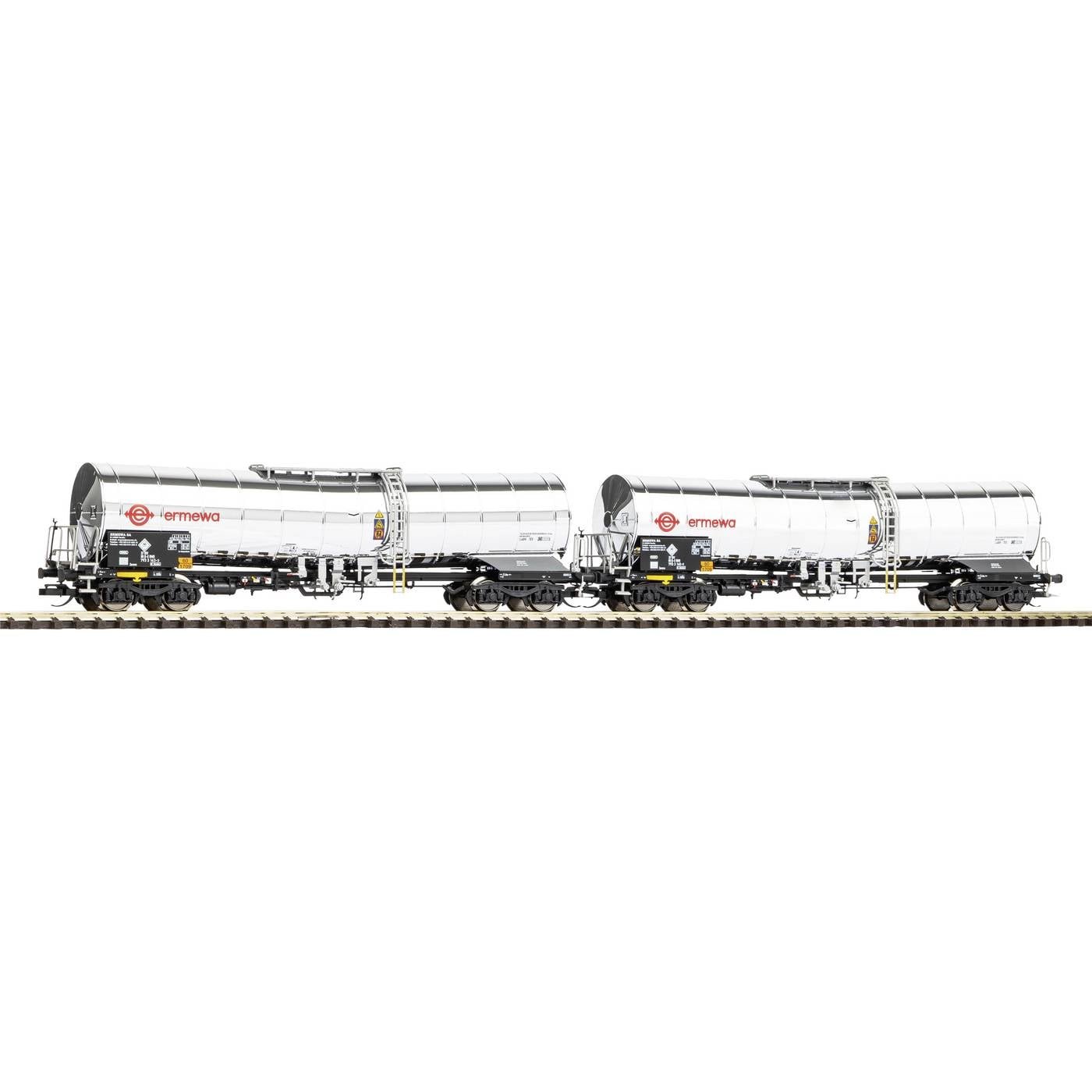 PIKO 47683 TT set van 2 chemicaliënketelwagens Ermewa VI.