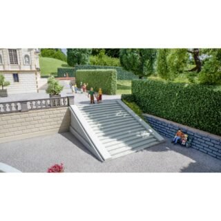 NOCH 0058316 H0 vrije trap, recht, 2 stuks Geverfd