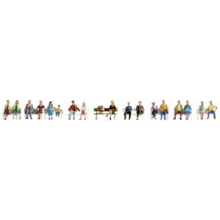 NOCH 16131 H0 Zittende mensen figuren Geverfd, Zittend