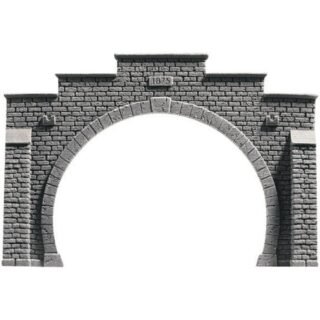NOCH 58042 PROFI plus H0 Tunnelportaal 2-sporig Hardschuim model, Ongeverfd