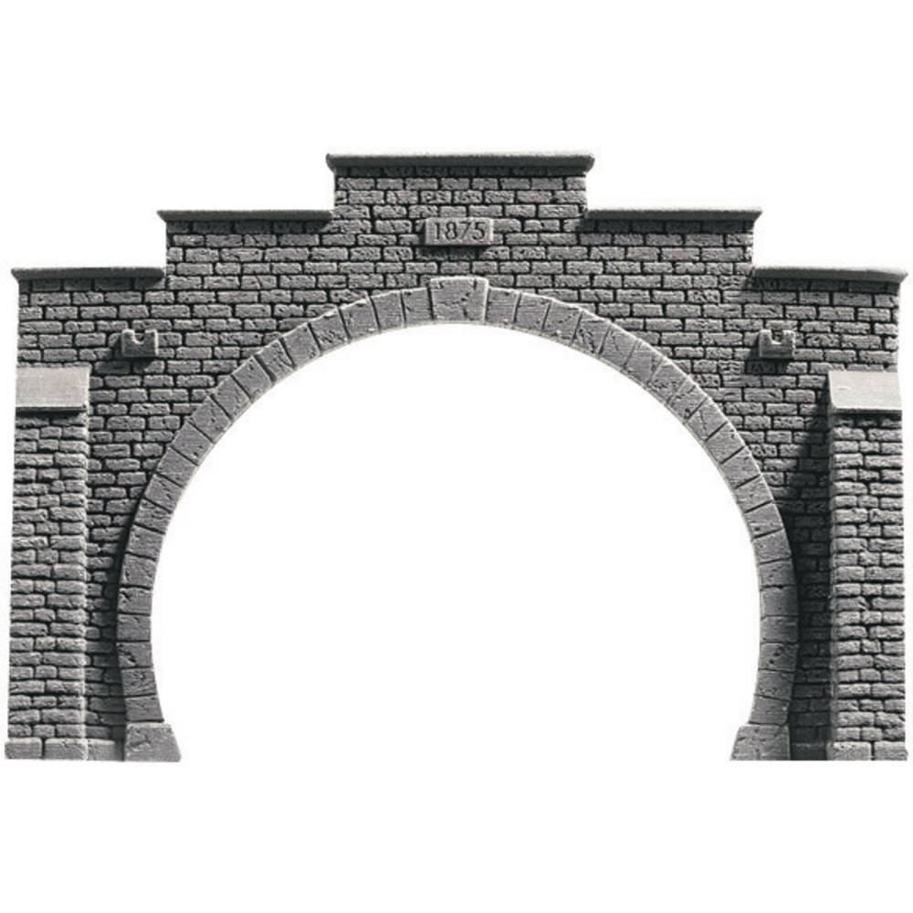 NOCH 58042 PROFI plus H0 Tunnelportaal 2-sporig Hardschuim model, Ongeverfd