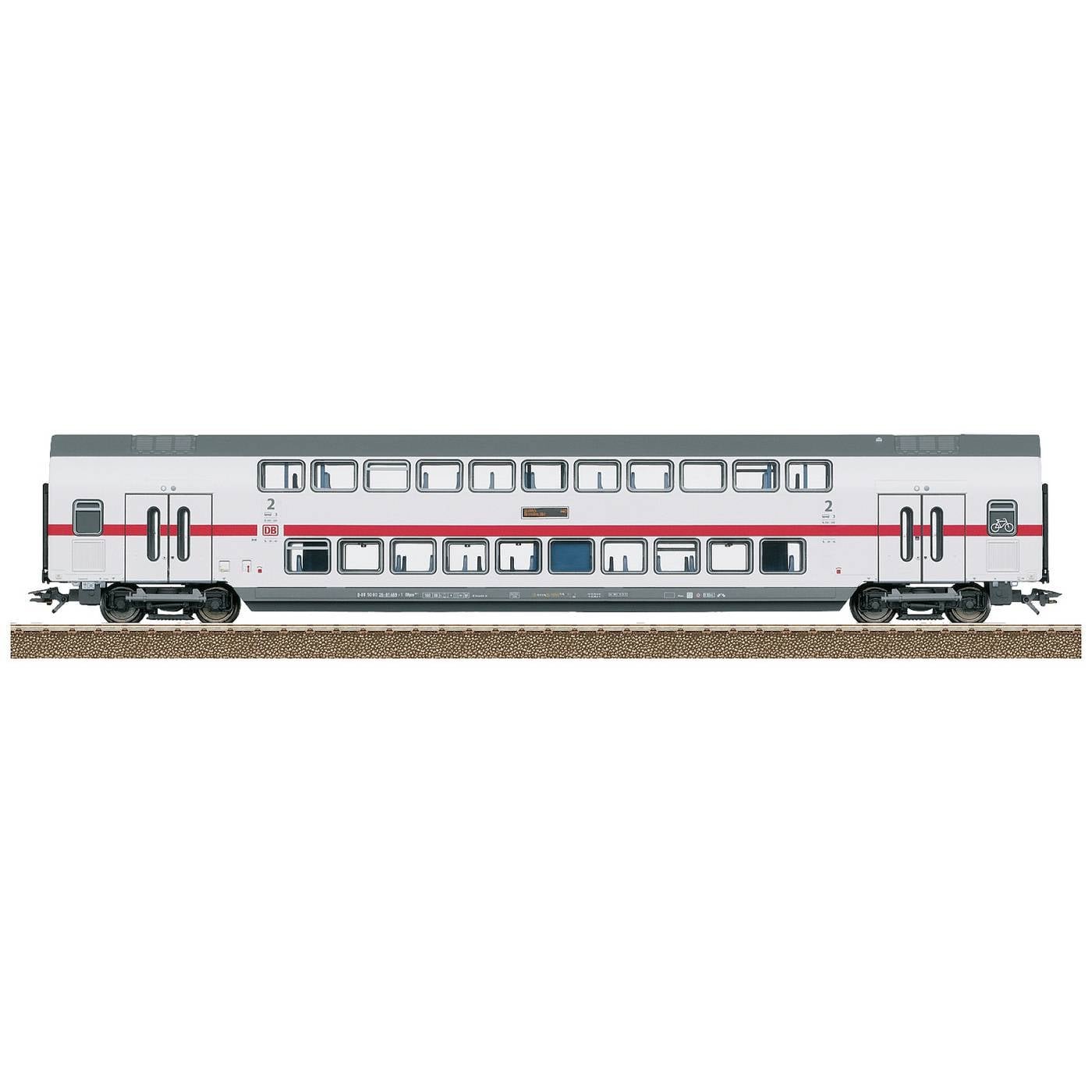 TRIX H0 23256 H0 dubbeldeksrijtuig IC2 van de DB-AG DBpza 682.2, 2e klas, rijennummer 3