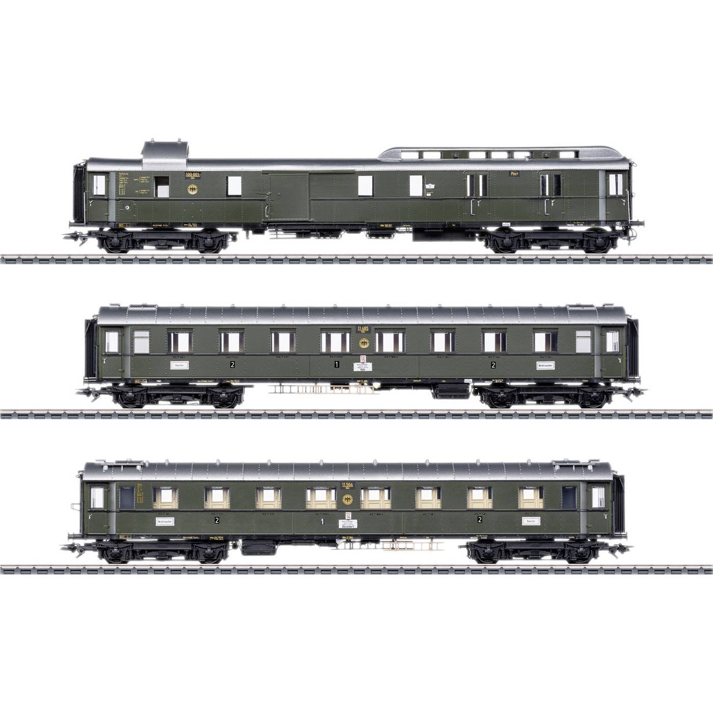 Märklin 42490 H0 3-delige set sneltreinrijtuigen PwPost4ü-28 van de DRG