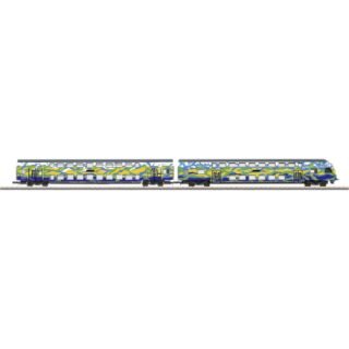 Märklin 87307 Z dubbeldekswagenset Touristik 2 van de DB AG Dubbellaags stuur- en middenrijtuig