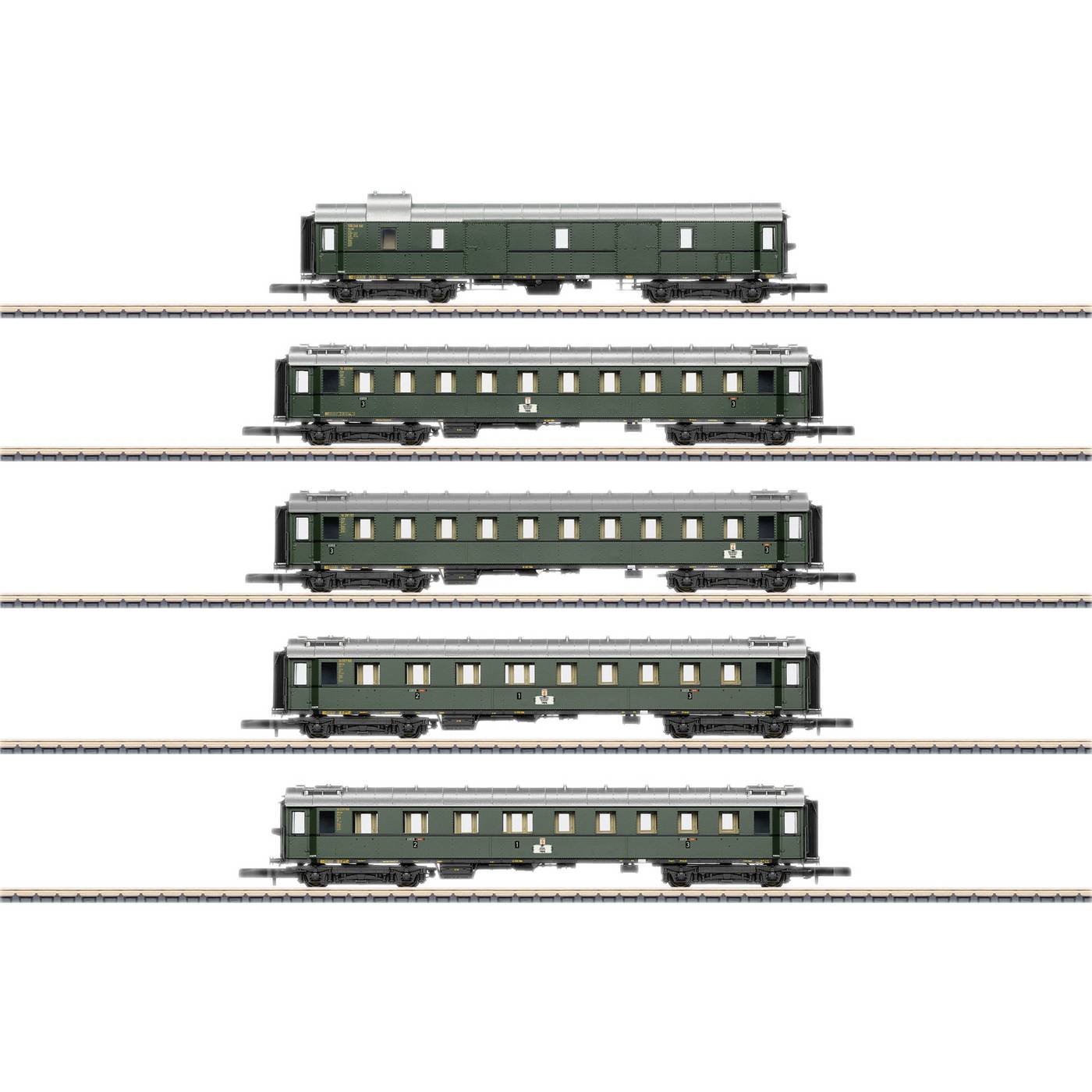 Märklin 87620 Z set van 5 sneltreinrijtuigen standaardbouwtype 1928 tot 1930 van de DB