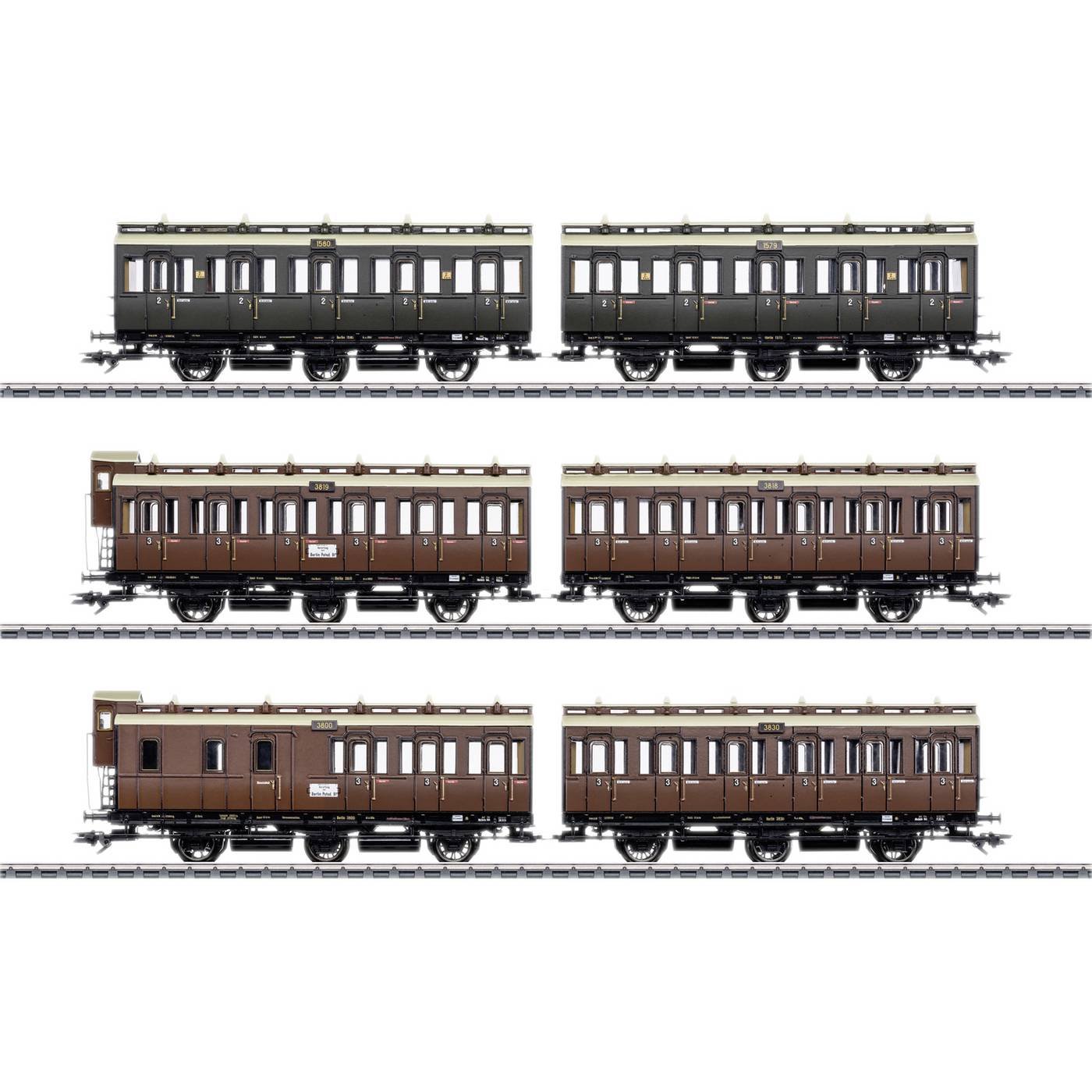 Märklin 42047 H0 set van 6 coupérijtuigen van de KPEV