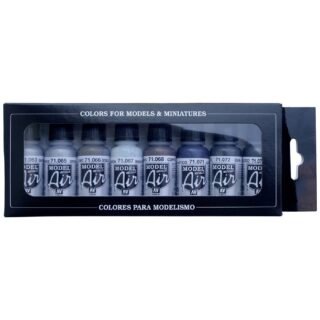 Vallejo 71176 Modelspoor mengkleur Zilver, Staal, Goud, Messing, Koper, Artic-blauw, Gunmetal, Zwart 8 stuk(s)