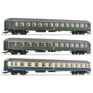 Roco 6200053 H0 set van 3: D 377 „Hispania-Express” van de DB 2e klas Büm 234, 2x 1e/2e Klasse ABüm 225