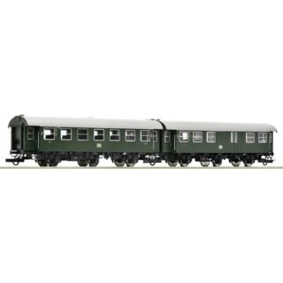 Roco 6200124 H0 2-delige set 2 ombouwwagens van de DB Wagons 2e klasse klasse klasse B3yge, wagon 2e klas met bagagedrager genus BD3yg