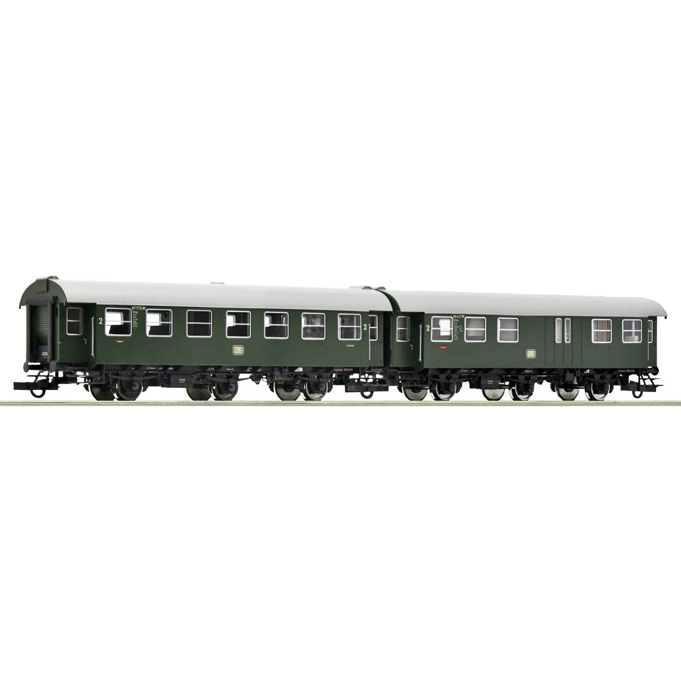 Roco 6200124 H0 2-delige set 2 ombouwwagens van de DB Wagons 2e klasse klasse klasse B3yge, wagon 2e klas met bagagedrager genus BD3yg