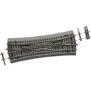 H0 RocoLine (met ballastbed) 42595 Engels wissel, Dubbel 230 mm 1 stuk(s)