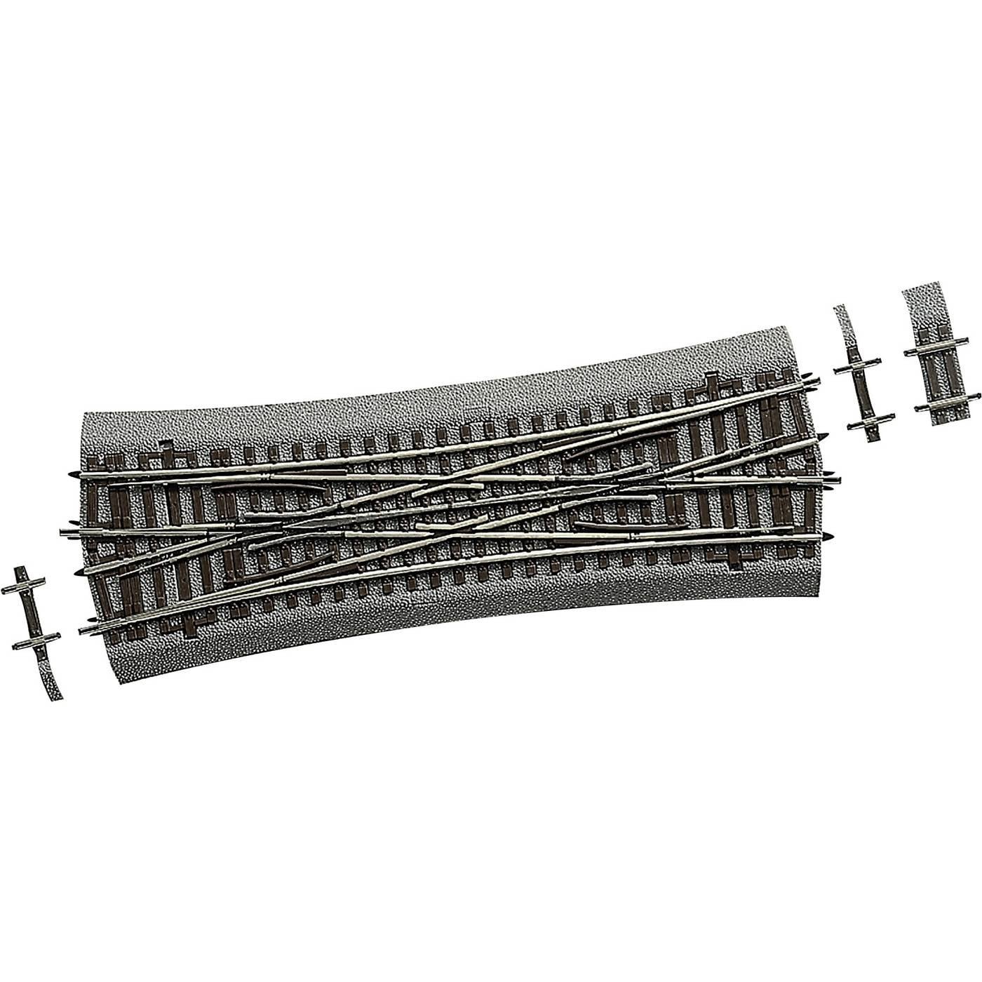 H0 RocoLine (met ballastbed) 42595 Engels wissel, Dubbel 230 mm 1 stuk(s)