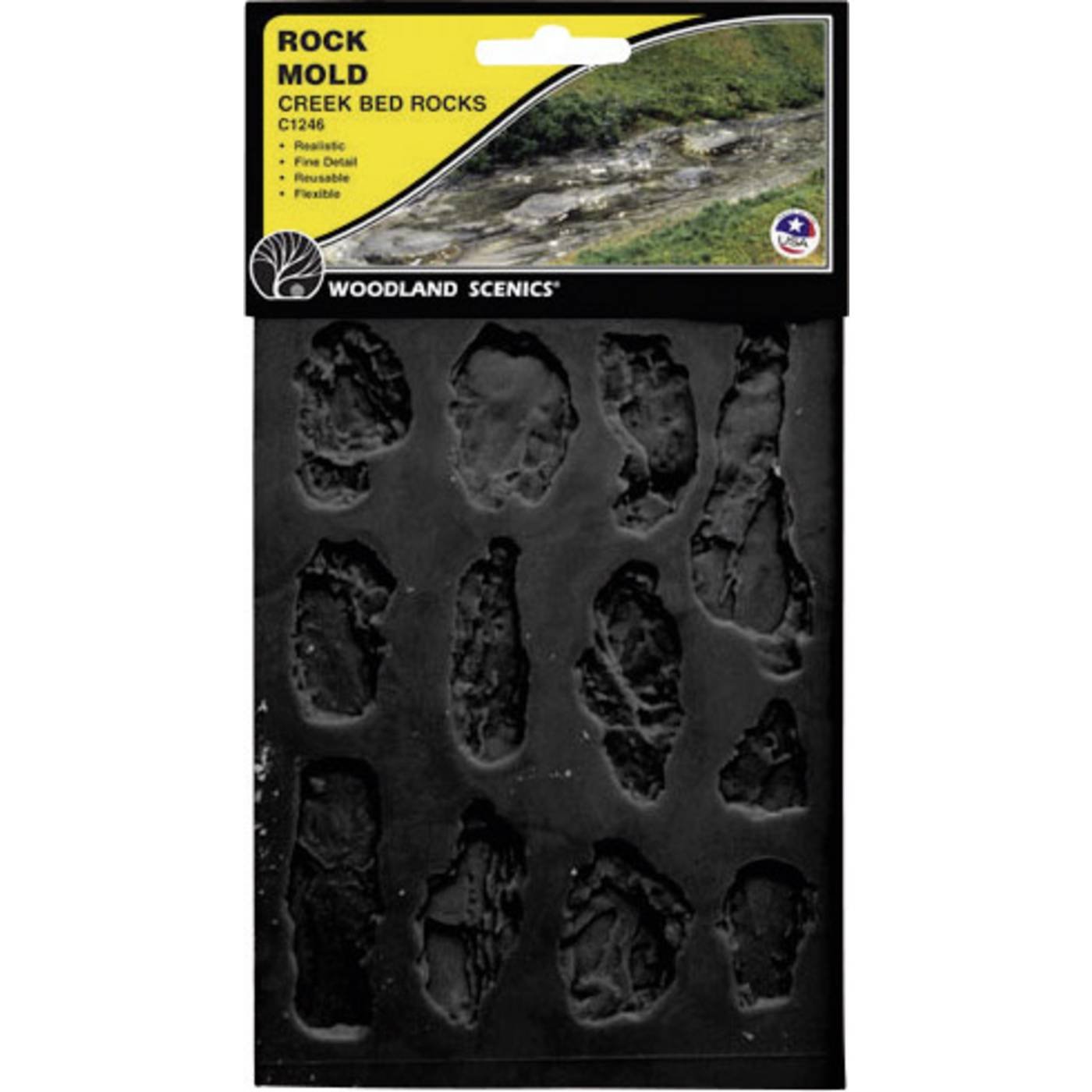 Woodland Scenics WC1246 Universeel Gipsmal Rotsen voor in beekloop (l x b) 190 mm x 120 mm