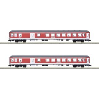 MiniTrix 18258 N set van 2 personenrijtuigen RE 7 vrijetijdsexpress-metallurgtäler van de DB AG