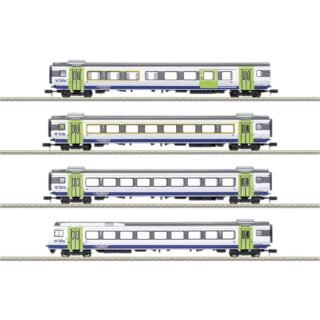 MiniTrix 18293 N set van 4 personenrijtuigen GoldenPassLine van de BLS