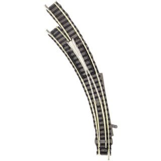 N Fleischmann Piccolo (met ballastbed) 9168 Gebogen wissel, Links 356.5 mm 45 ° 356.5 mm, 420 mm 1 stuk(s)