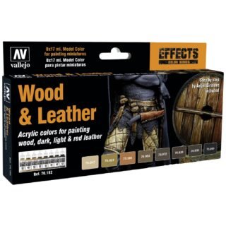 Vallejo 70182 Modelspoor mengkleur Zand, Oker, Bruin-oranje, Aarde (mat), Chocolade, Hout, Grijs, Zwart Mat 8 stuk(s)