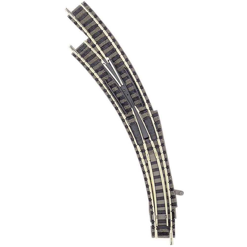 N Fleischmann Piccolo (met ballastbed) 9174 Gebogen wissel, Links 356.5 mm 45 ° 356.5 mm, 420 mm 1 stuk(s)