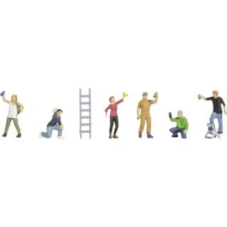 NOCH 45566 TT Graffitispuiters figuren Geverfd, Staand