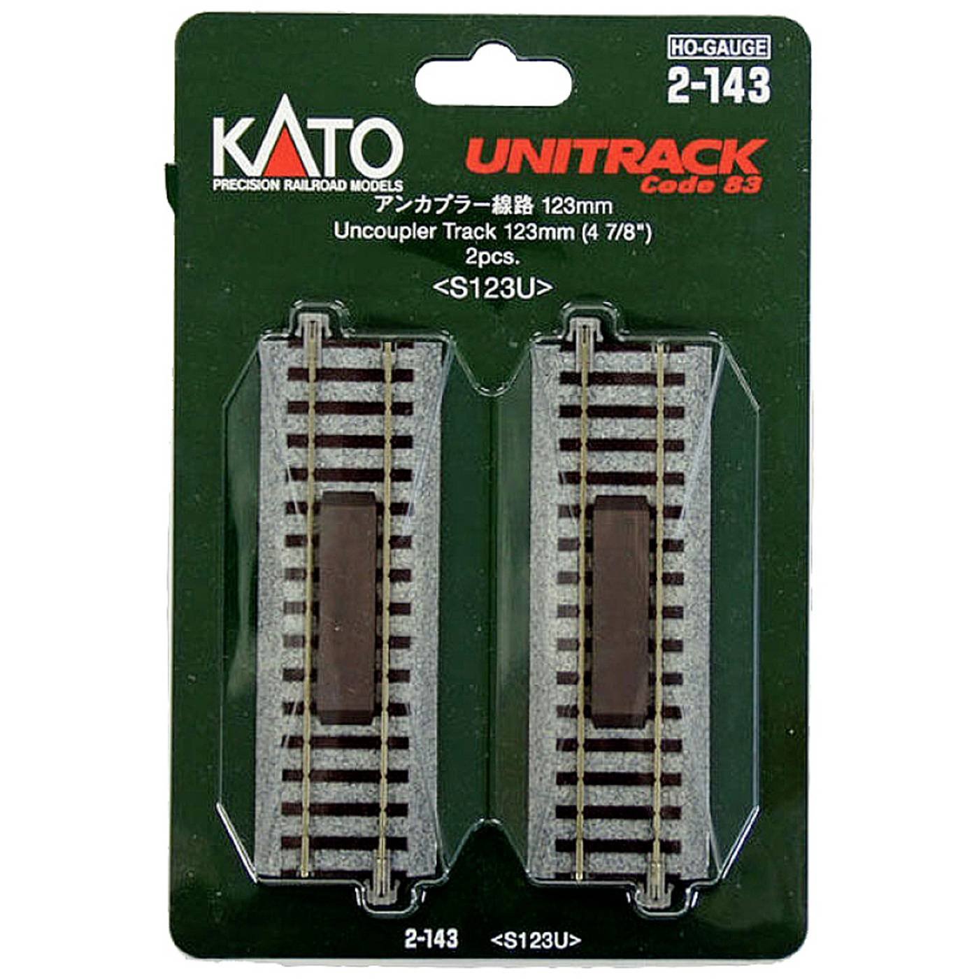 H0 Kato Unitrack 2-143 Ontkoppelrails 123 mm 2 stuk(s)