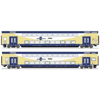 Roco 6200106 H0 2-delige set dubbeldekswagons van de metronoom Set van 2: 2e klas DBPza